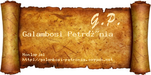 Galambosi Petrónia névjegykártya
